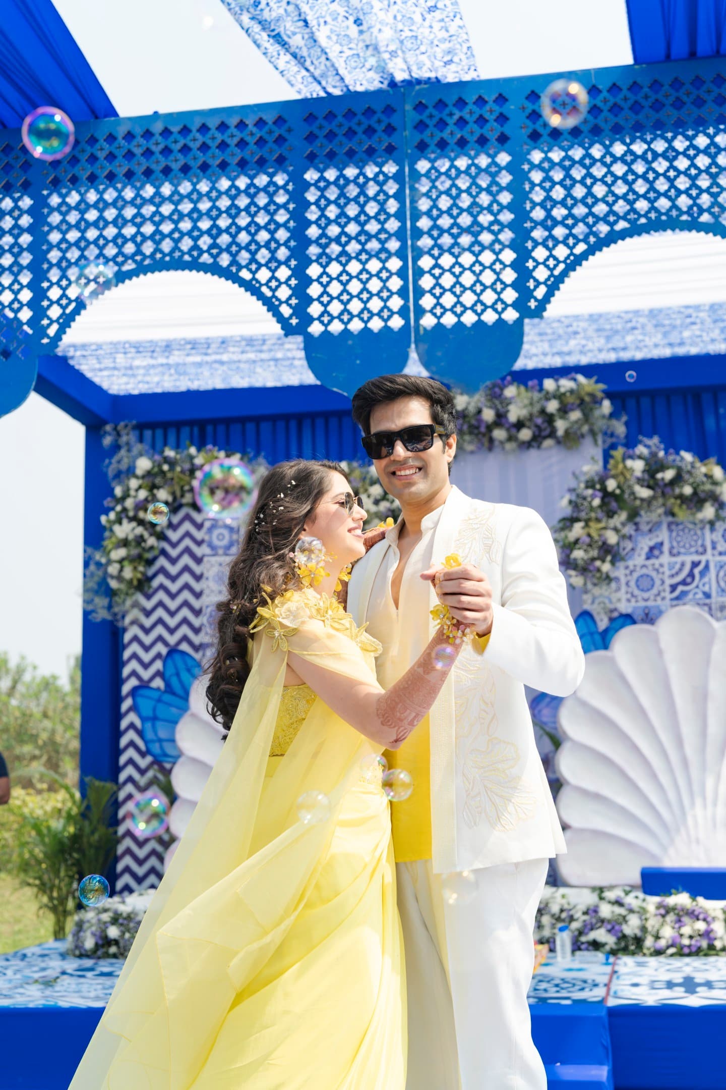 Haldi celebration portrait